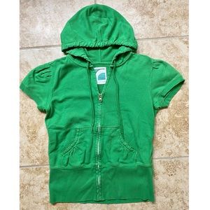 Old Navy Short-sleeved Hooded Sweatshirt Women’s Medium; Green